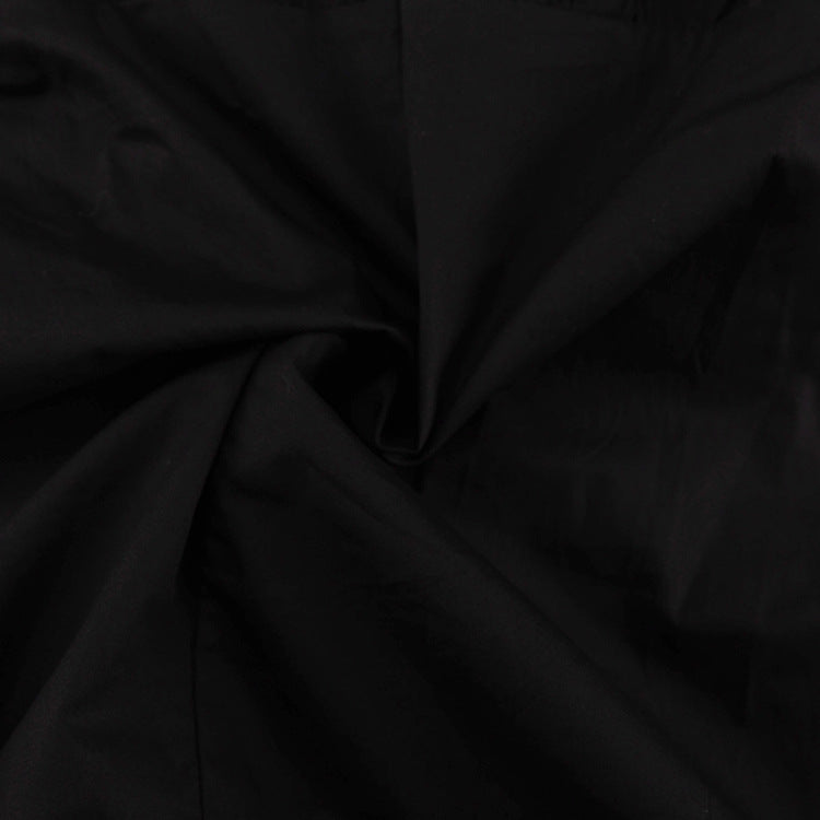 White Ruffled Women's Sexy V-Neck Puff Sleeve Drawstring High Waist Dress 18