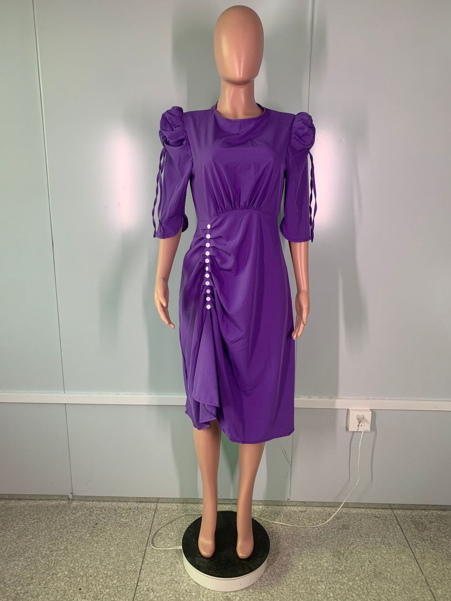 Women's Elegant Short Sleeve Ladies Dress 10