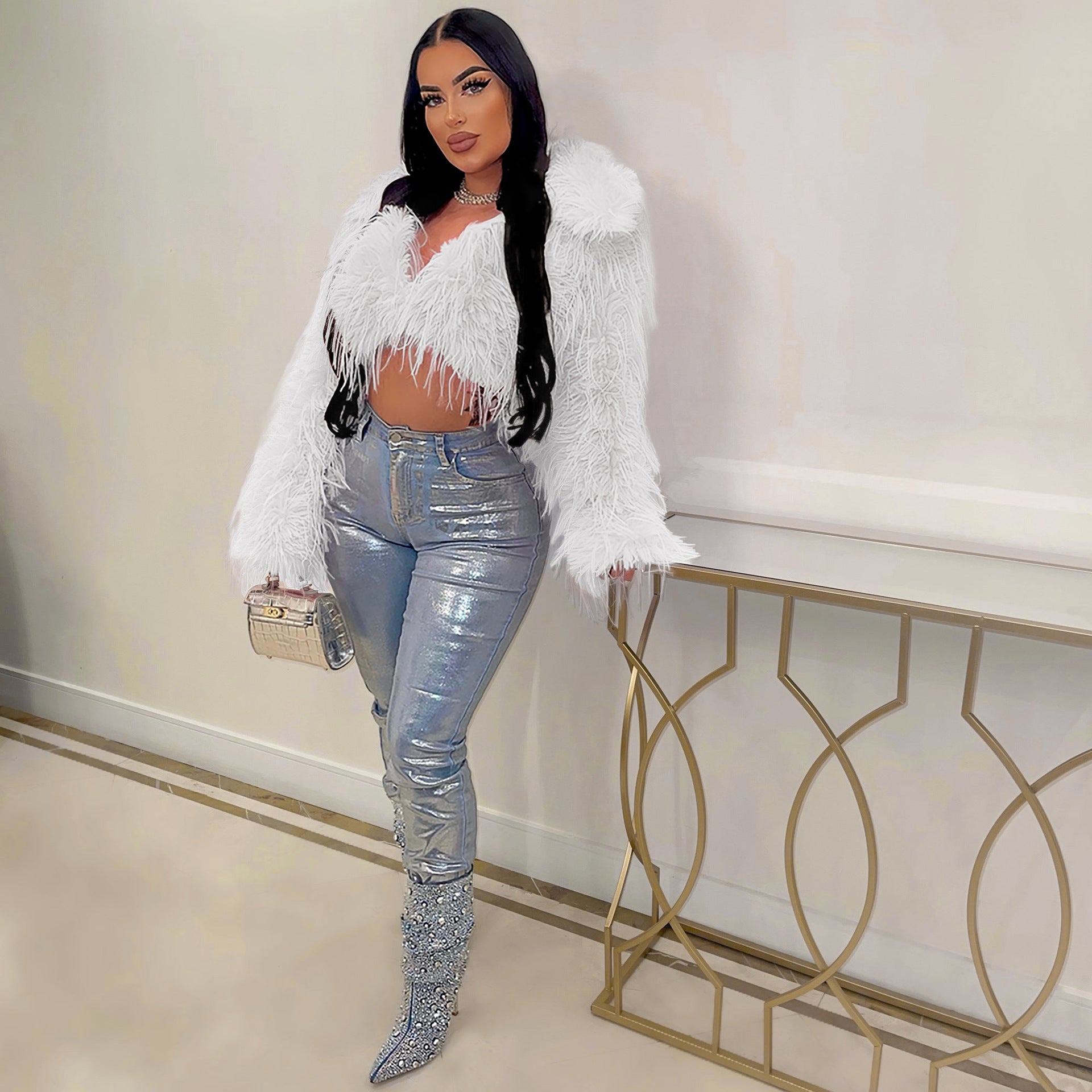 Women's Sexy Faux Fur Jacket 8