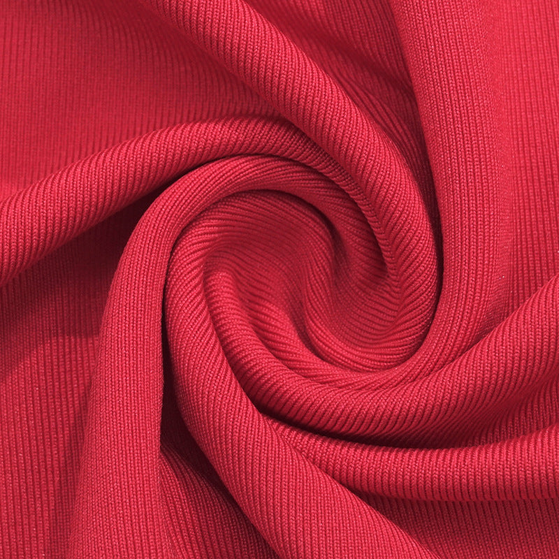 Autumn Solid Color Round Neck Feather Patchwork Slim Sexy Short Dress 22