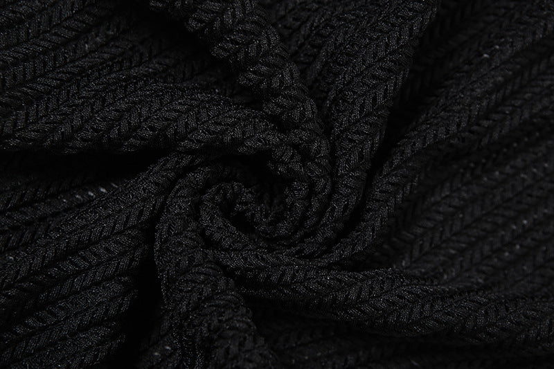 Summer Women's Fashion Trend Long-Sleeved Crop Top Lace Bra Sexy Slim Pants Set 23