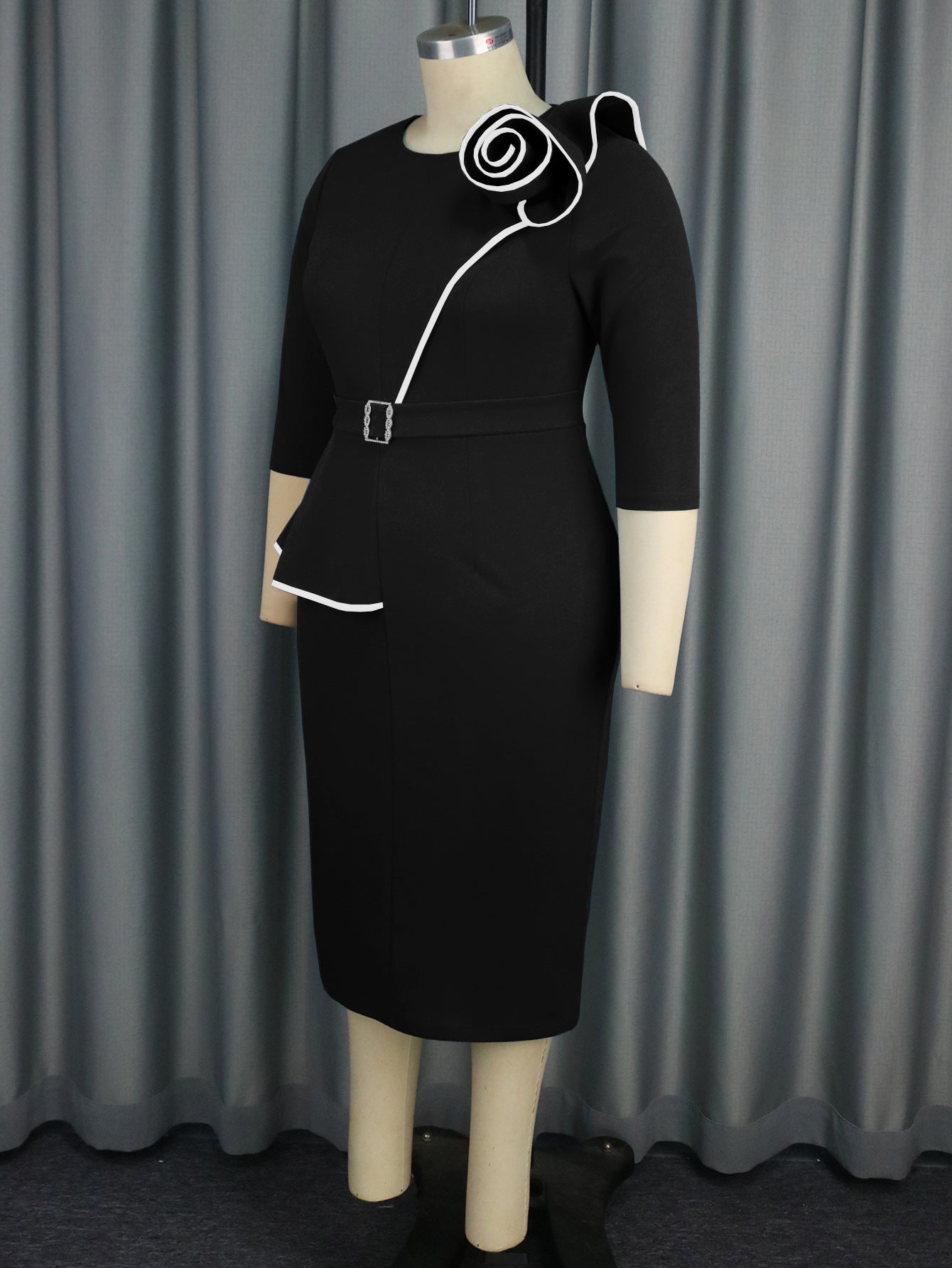 Spring And Summer Fashion Flower High Waist Formal Party Dress 8