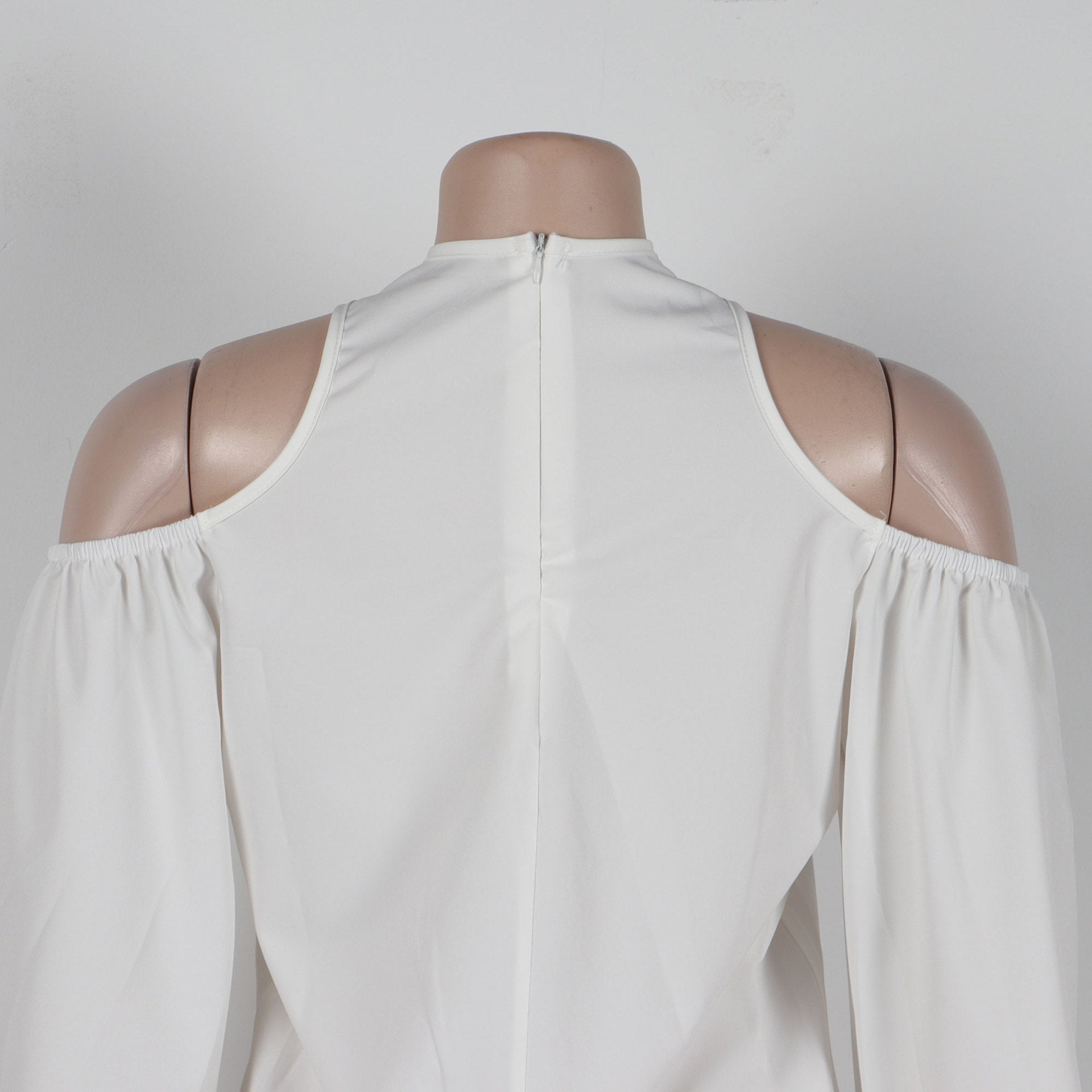 Women Solid Hollow Shoulder Crossover Dress 19