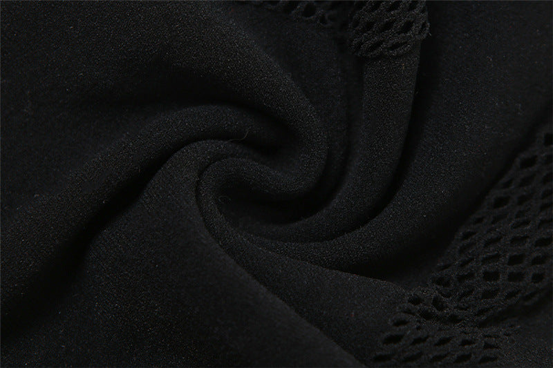 Autumn Women's Sexy Hollow Knitting Crochet Sleeveless High Waist Tight Fitting Jumpsuit 16