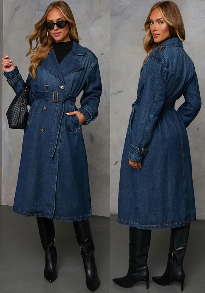 Autumn Fashion Casual Denim Women's Wide-Sleeved Coat