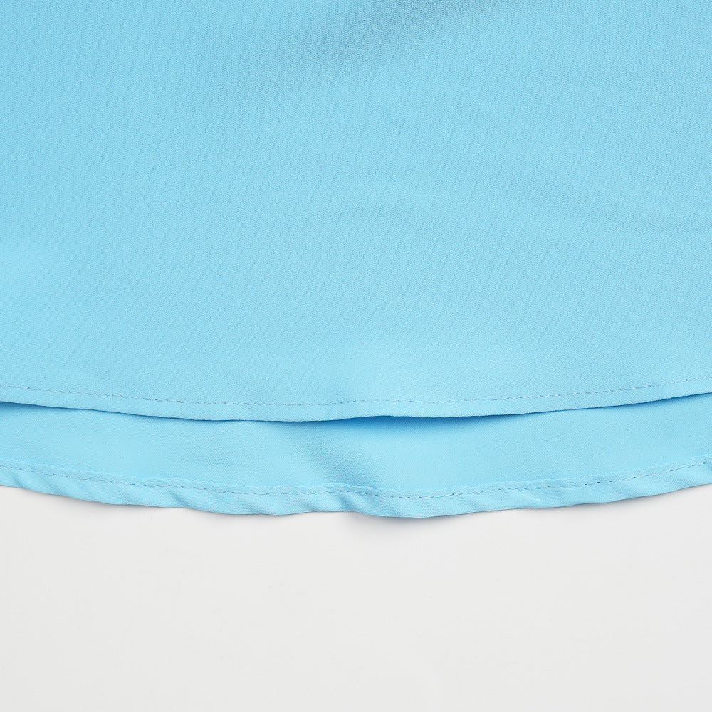 Plus Size African Women ruffle patchwork pleated long-sleeved dress 12