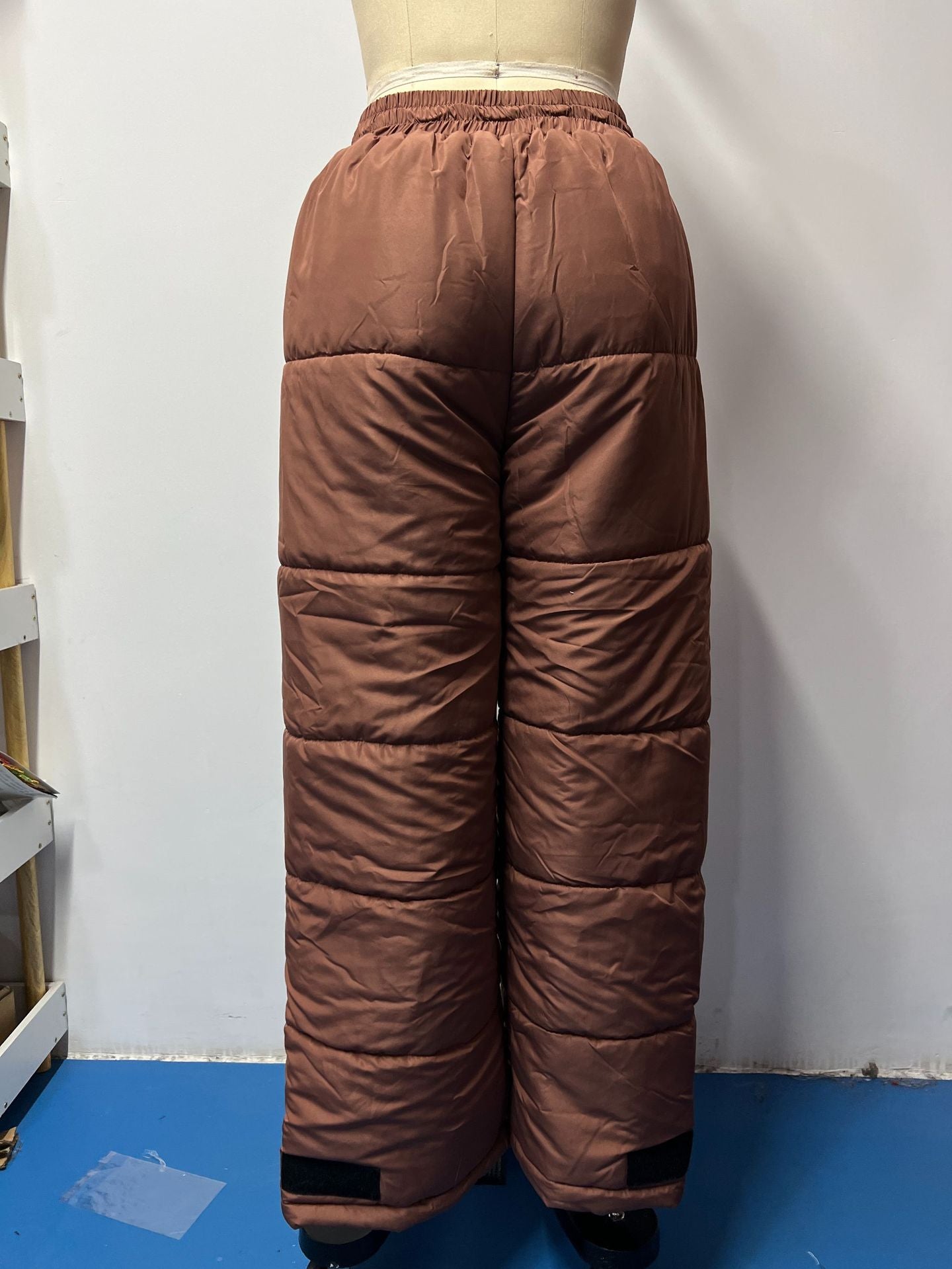 Women Vintage Lace Up Elastic Pocket Pant 20