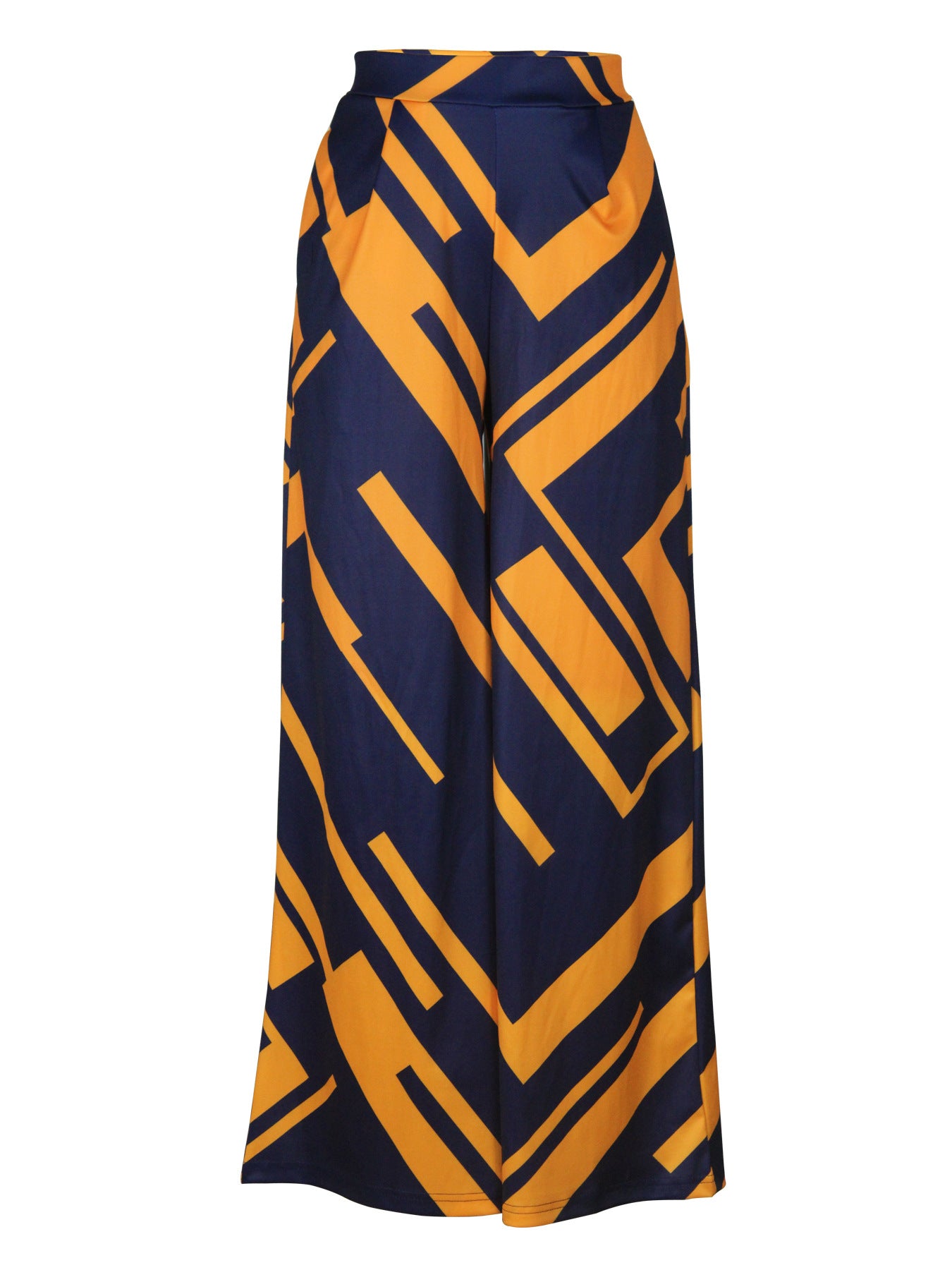 Spring and Autumn Women's Fashionable Loose High Waisted Wide Leg Pants Printed Straight Casual trousers 13