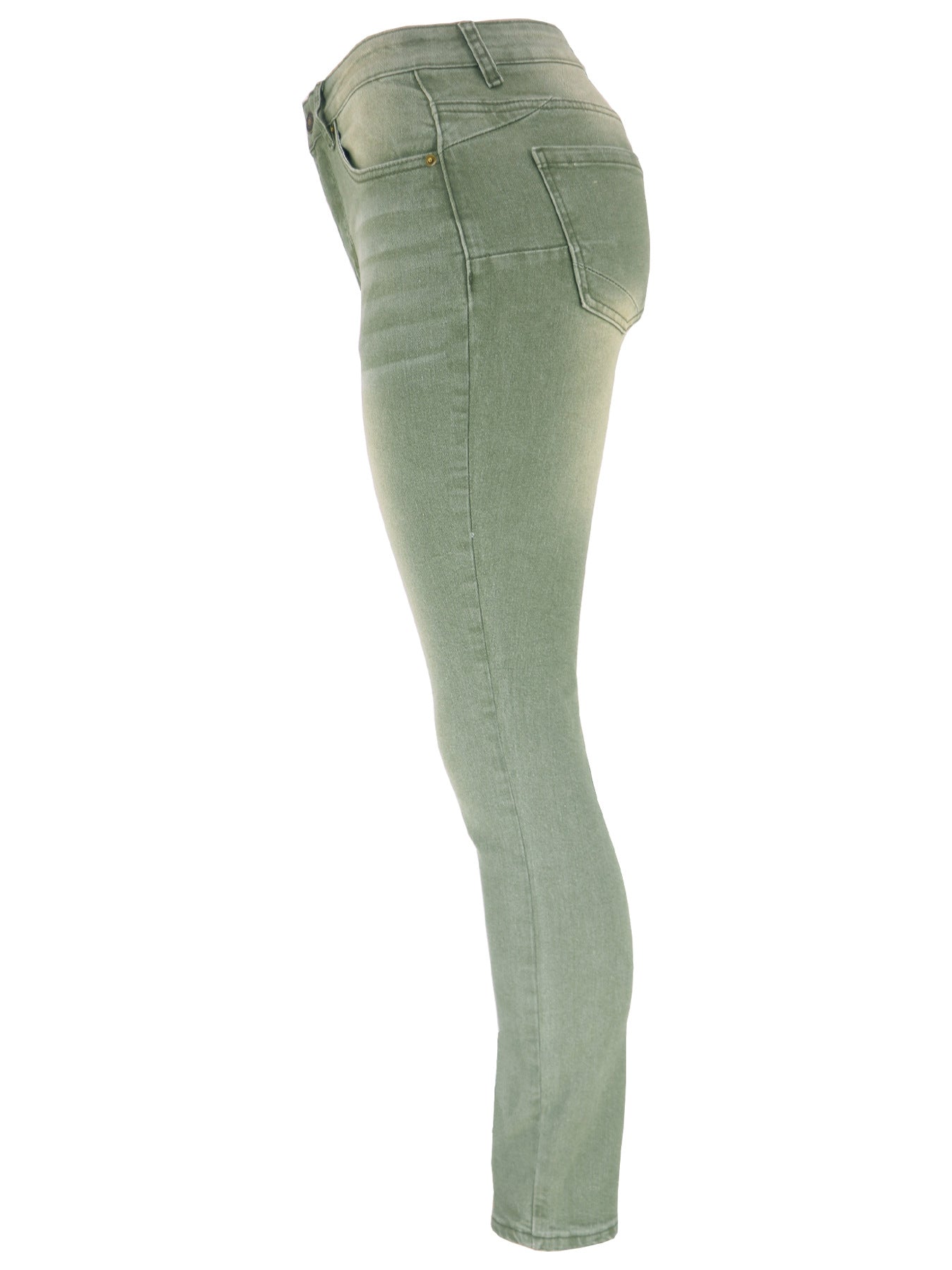 Women's Washed High Waist Denim Pants 15