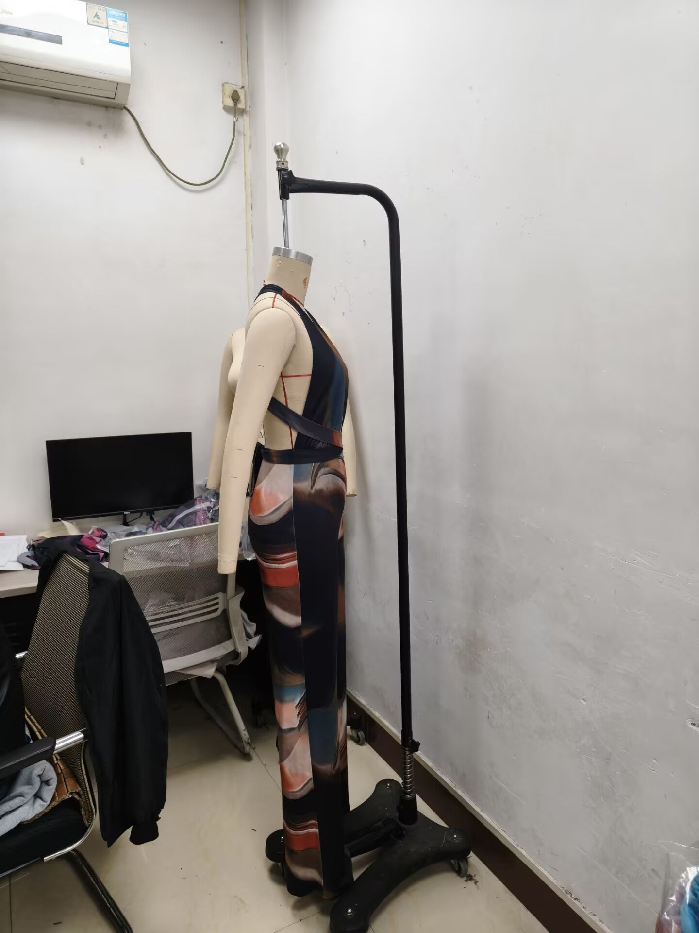 Women sexy print Backless Halter Neck Jumpsuits 8