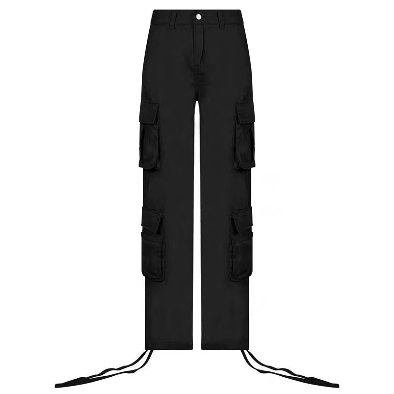 Women Street Hip Hop Low Cargo Pants 4