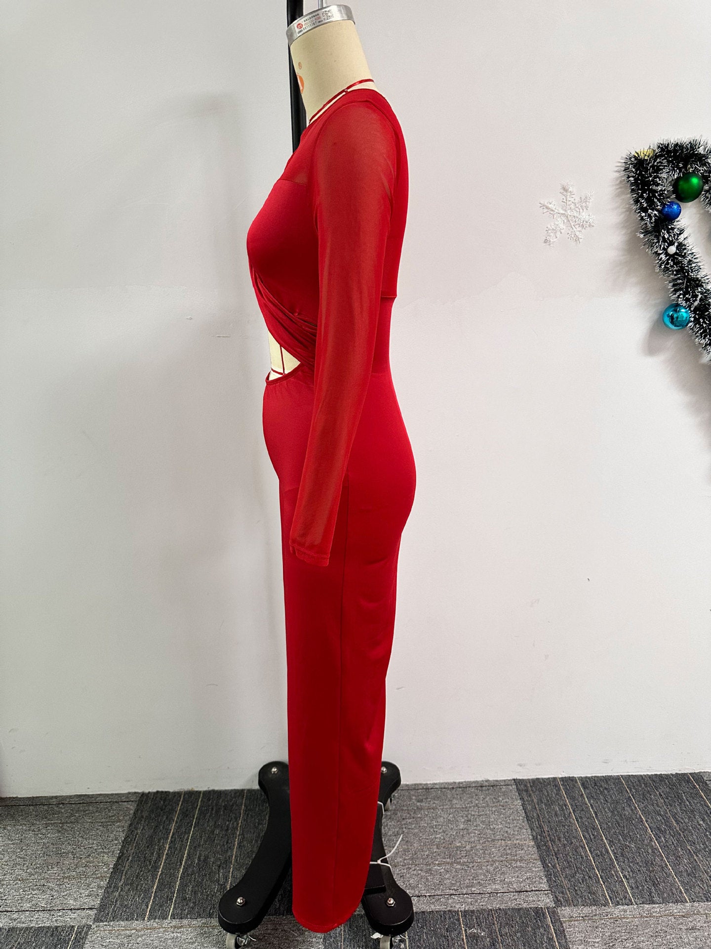 Sexy Patchwork Hollow Wide Leg Jumpsuit 8