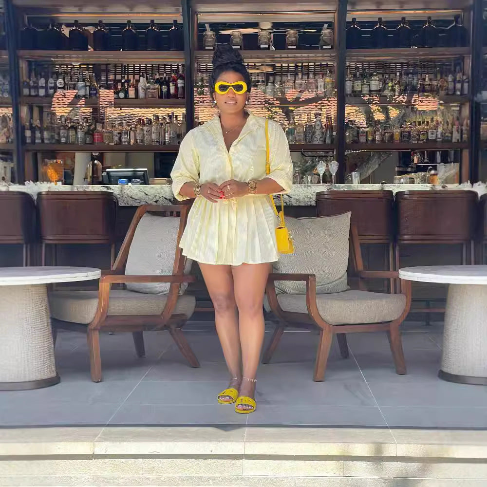 Autumn Fashion Women's Casual Comfortable Shirt Skirt Two Piece Set 5