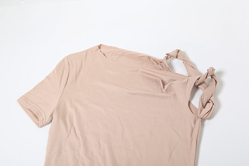 Women Summer Slash Shoulder Dress 37