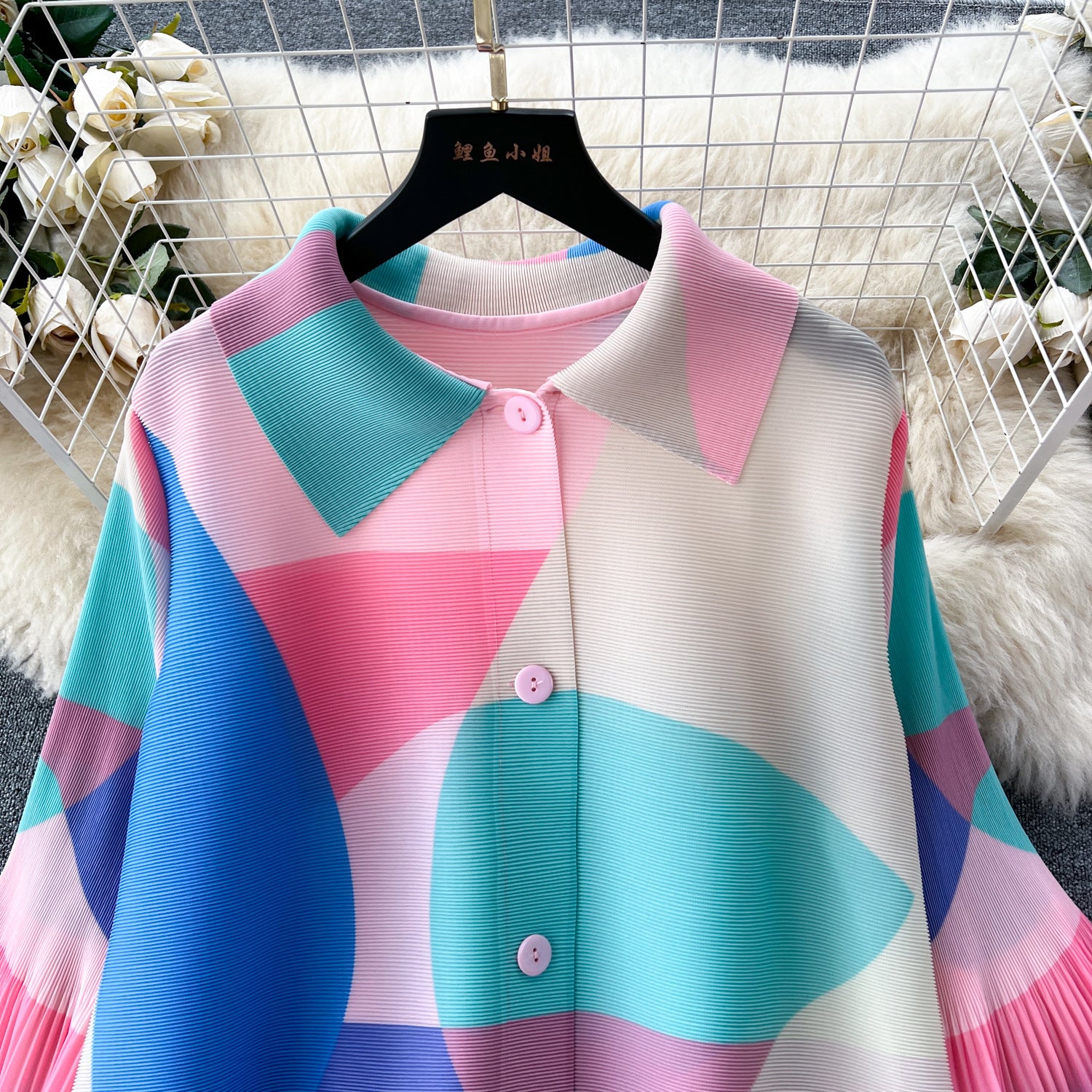 Print Women Summer Loose Slim Fit Casual Pleated Dress 17