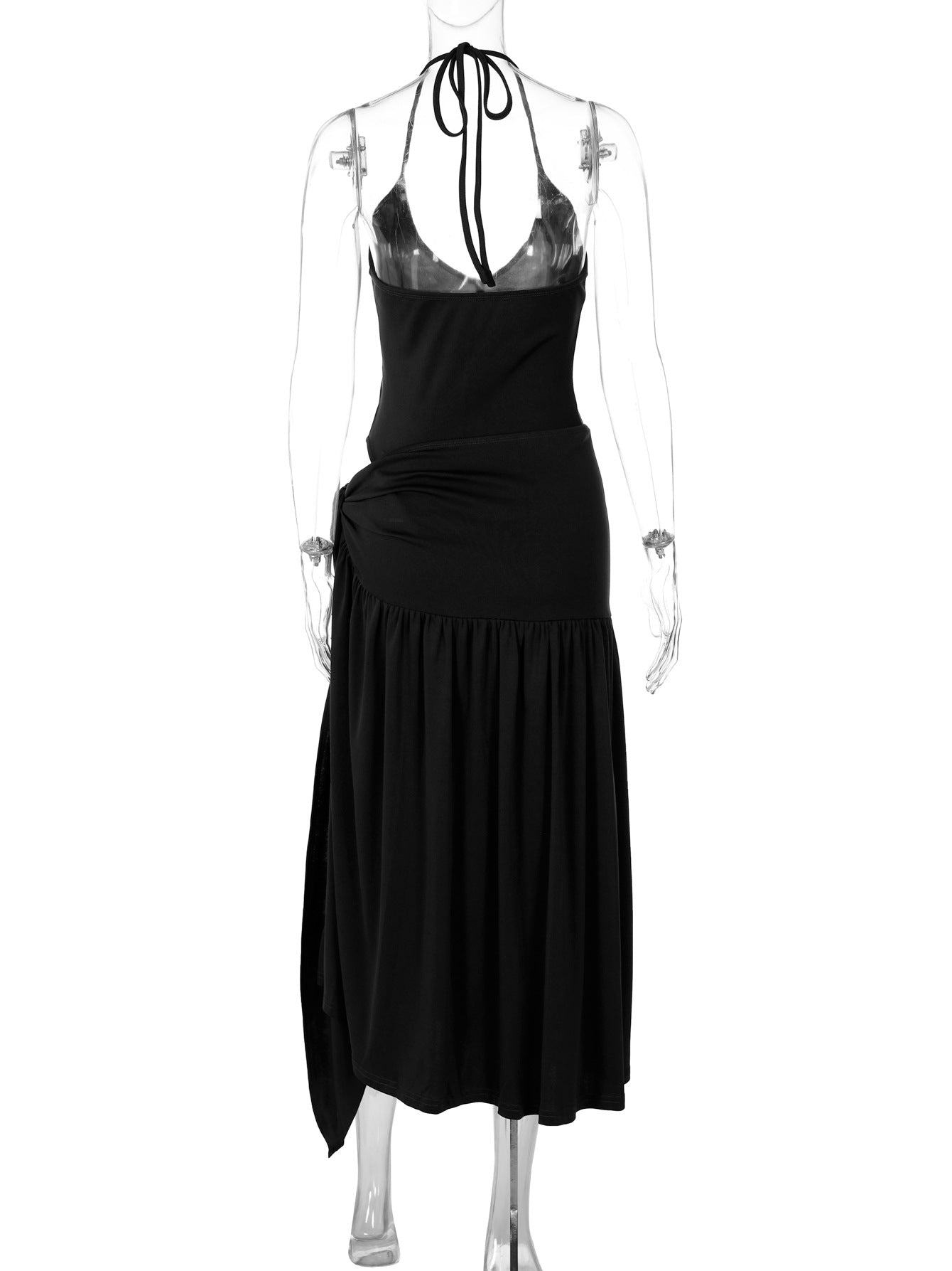 Women's autumn fashion sexy Low Back bodysuit slim lace-up skirt set 31