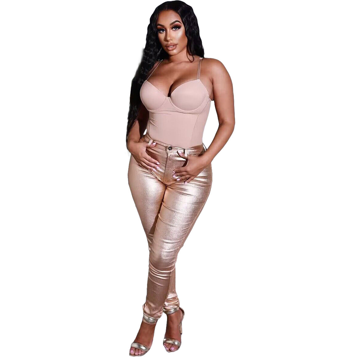 Spring Summer Women's Shiny Sexy Pants 9