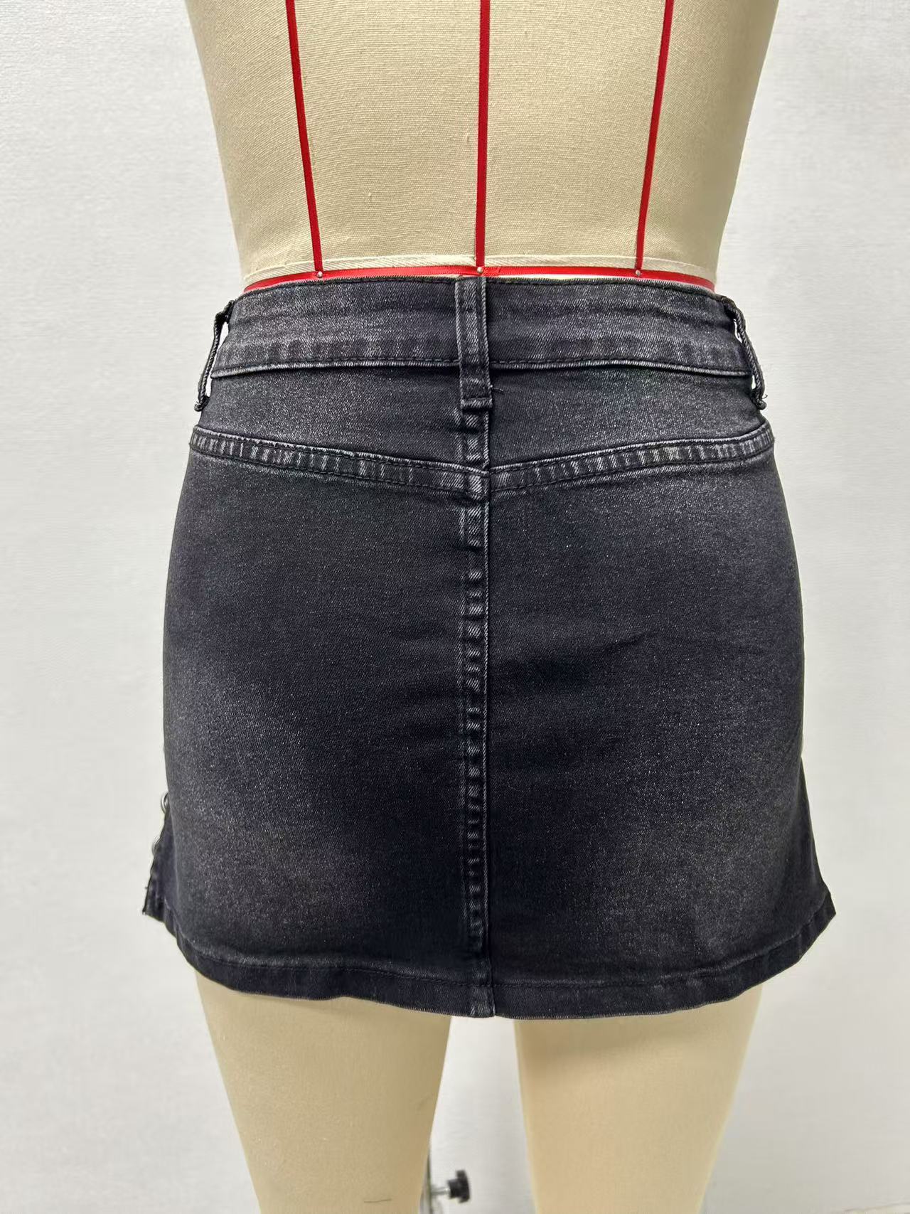 Sexy summer High Stretch Bodycon mini Denim skirt 46