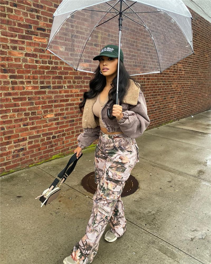 Women Summer Casual Loose Straight Leg High Waist Pocket Pant 7