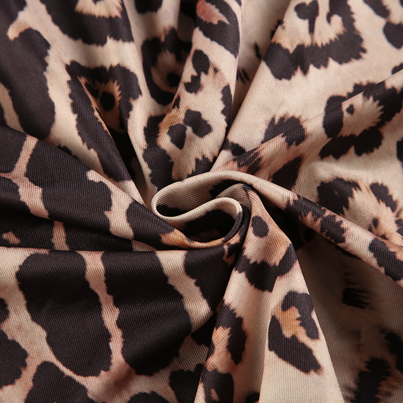 Women Leopard Lace Hollow Lace Sexy V-Neck T-Shirt Top 18