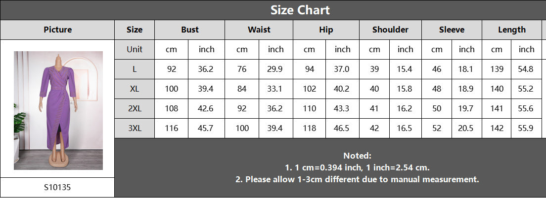 Autumn Women's V-Neck Fashion Chic Africa Plus Size Dress 11