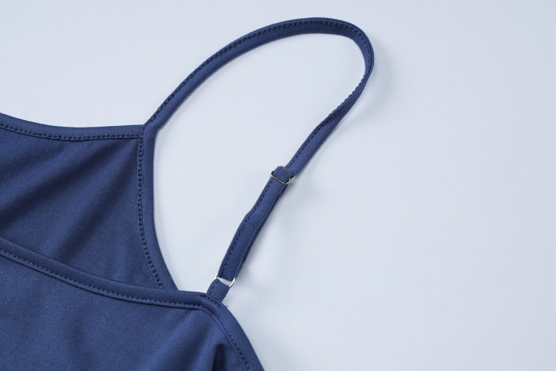 Women's Spring Long Sleeve Cape Top Lace-Up Sexy Straps Slit Bodycon Dress Two Piece Set 18