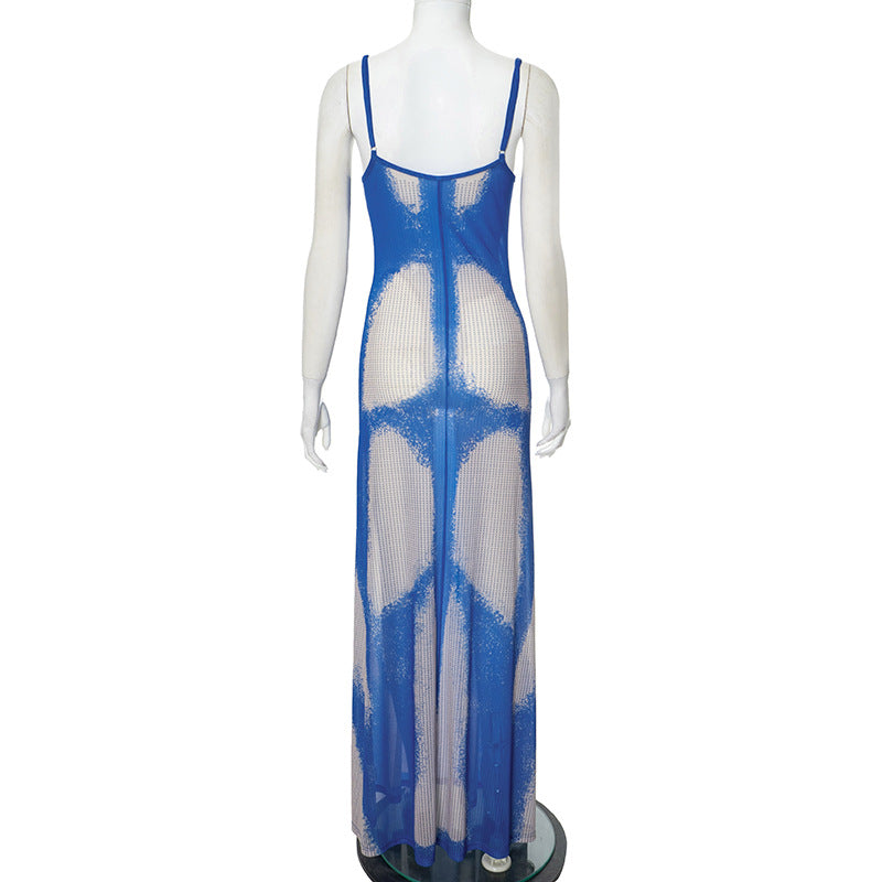 Spring/Summer Women's Sexy Print Straps Dress 8