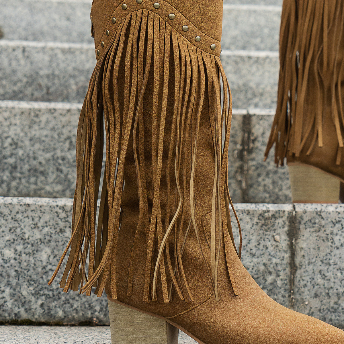 Women's Boots Autumn Winter Fringe Fashion Boots Sexy Long Boots 9