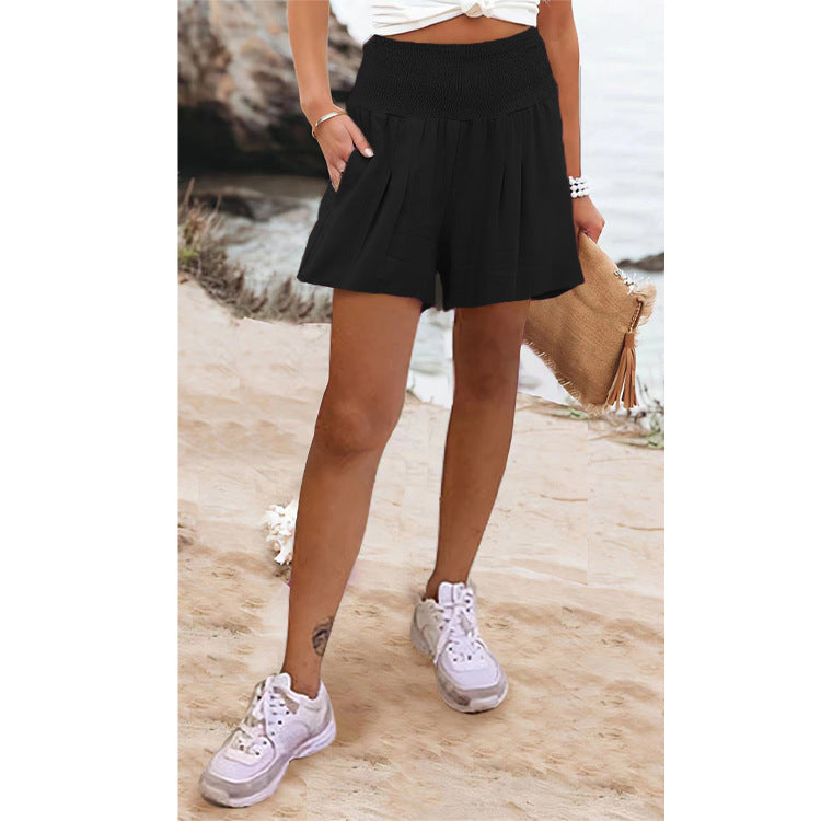 Women's Solid Color High Waist Casual Shorts 13
