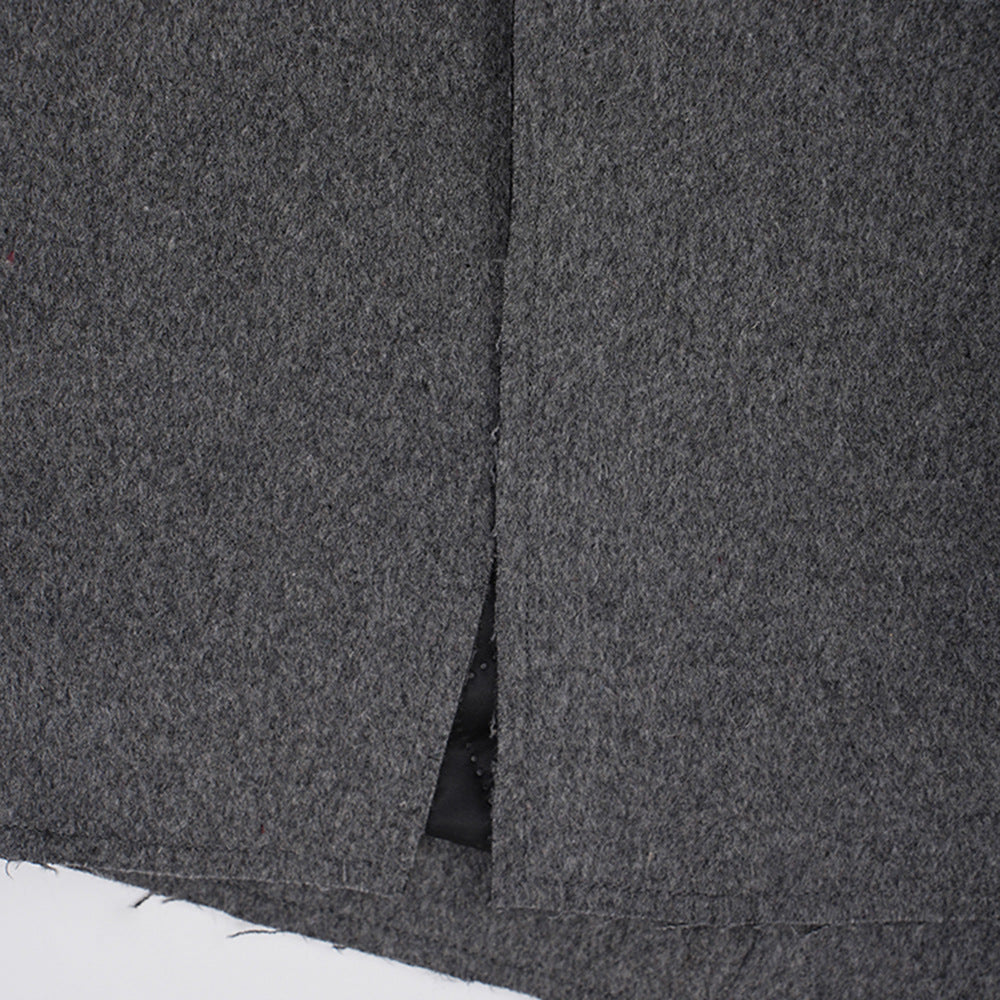 Women Winter Loose Oblique Button Placket Irregular Blazer 16