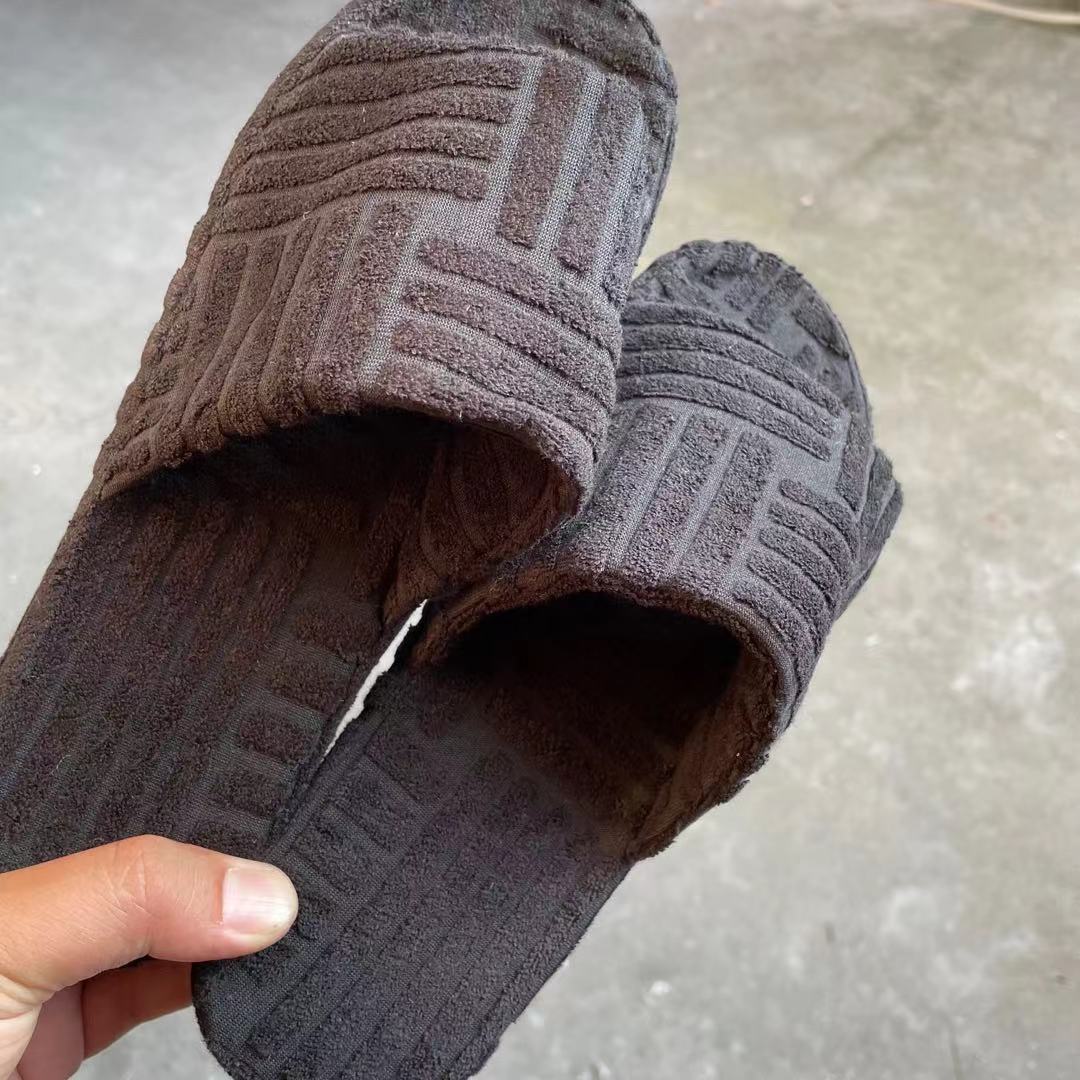 Spring And Autumn Platform Fur Slippers Plus Size Women Towel Slippers 12