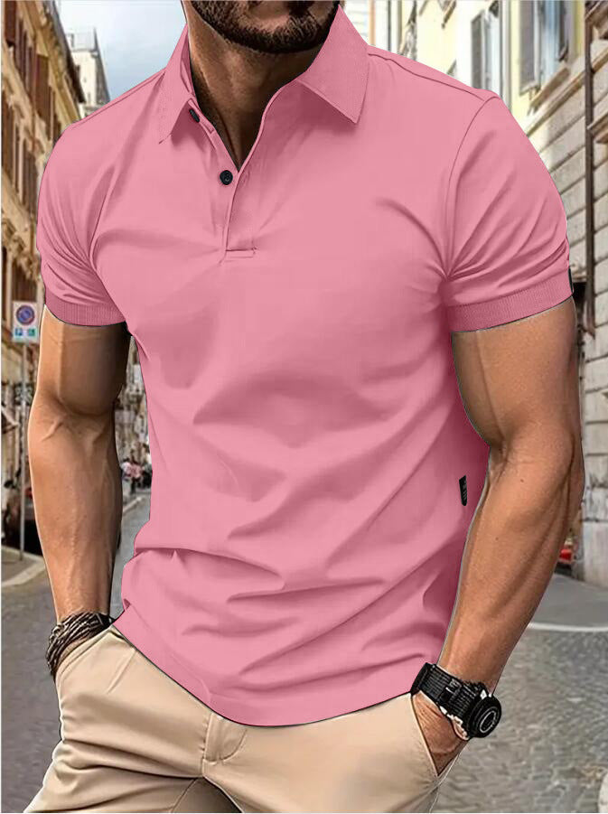 Men's Summer Solid Short Sleeve Top 8