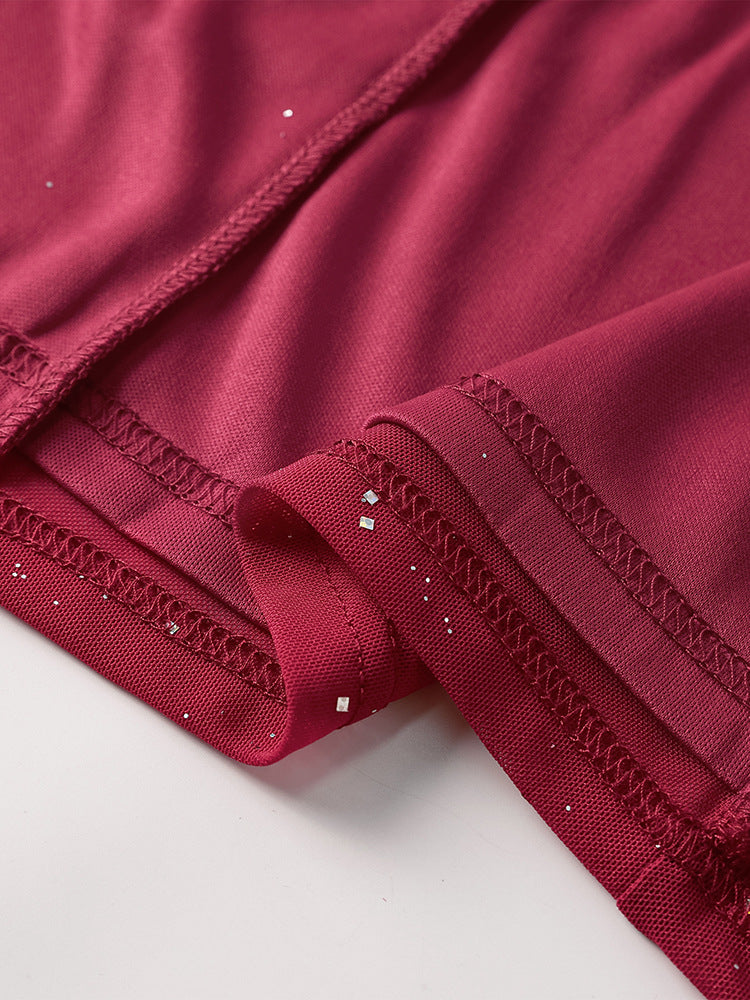 High-Low Slit Low Back Mesh Fishtail Dress 11