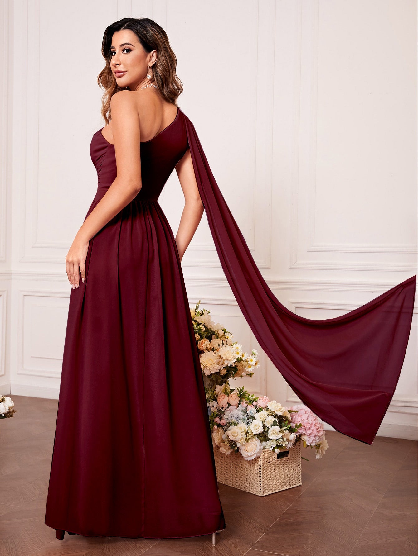 Women Summer Slash Shoulder Evening Dress 7