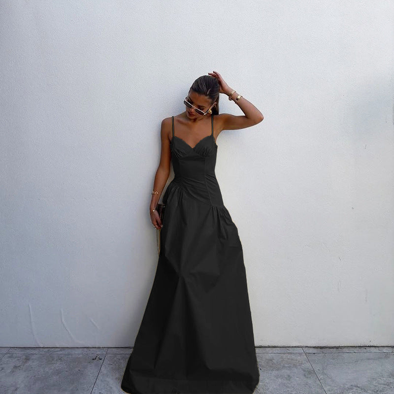 Women's Holiday-Style Straps A-Line Long Dress 7