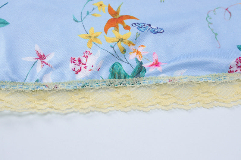 Floral Strap Sexy Low Back Slim Long Dress 15