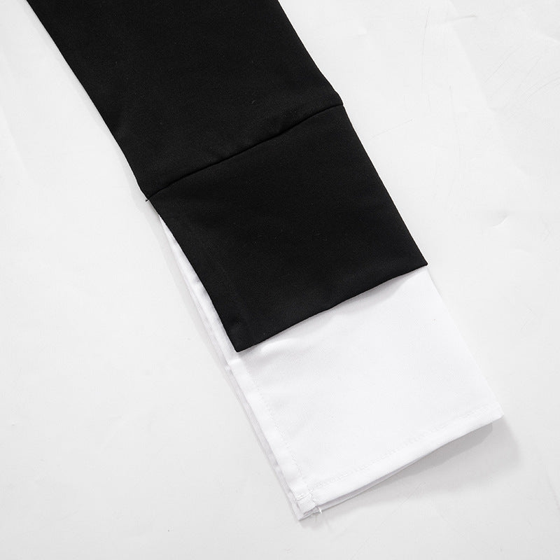 Women contrast Off Shoulder long sleeve Bodycon dress 13