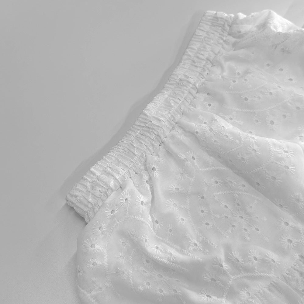 Spring & Summer Women's Fashion Casual Jacquard Two-Piece Shorts Set 13