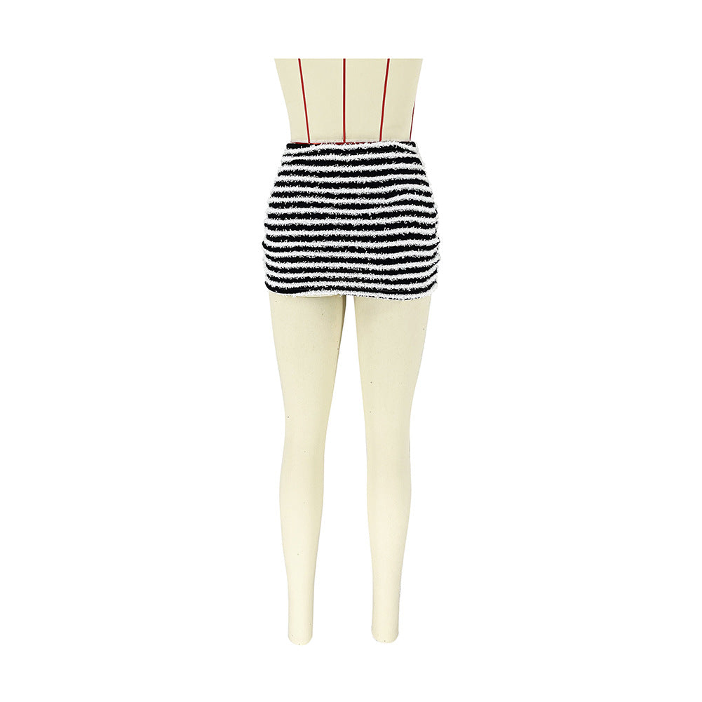 Women's Stripe Versatile Sexy Casual Fashion Miniskirt 19