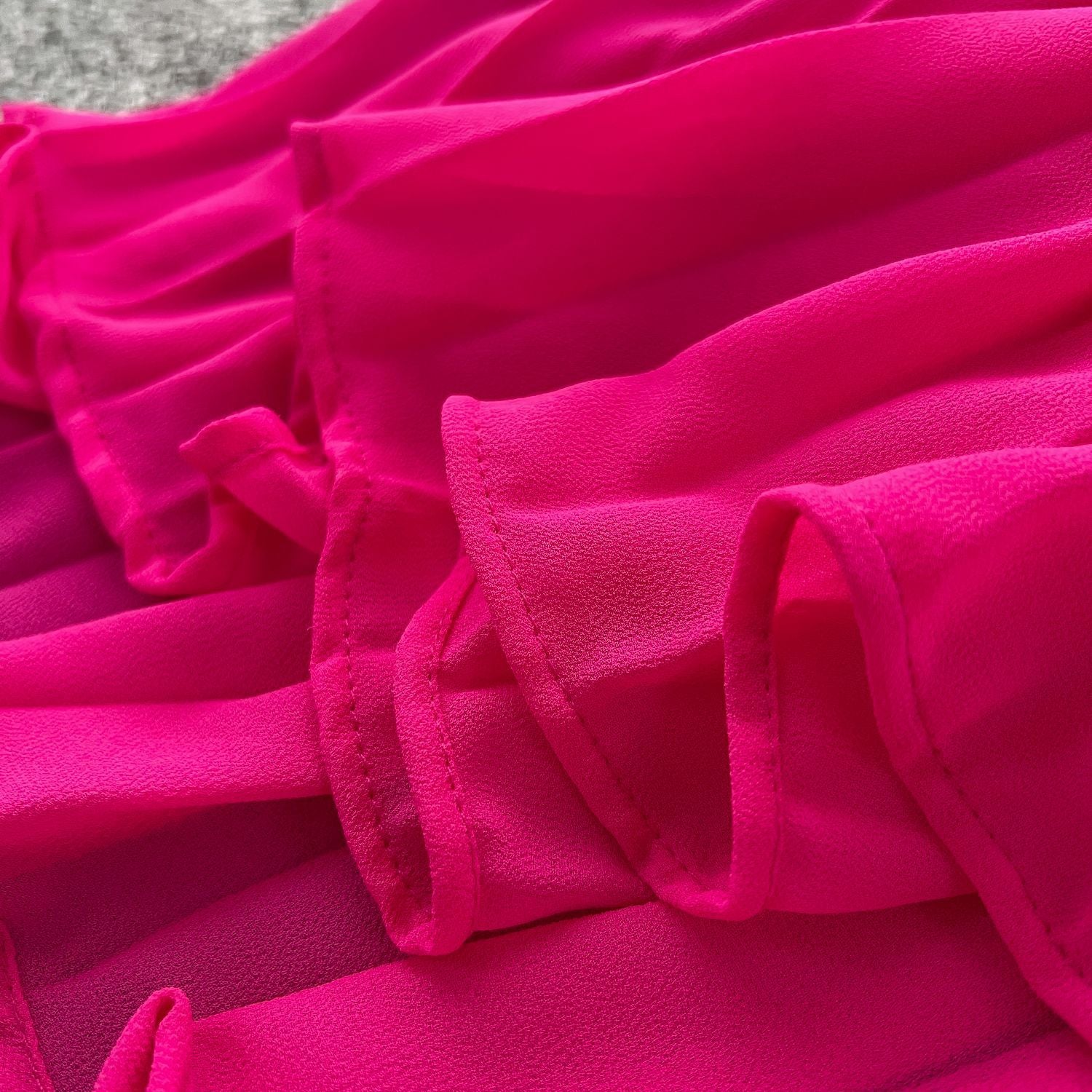 Elegant Women's Luxury Beaded Flower Belt Slim Waist Pleated Long Dress 20