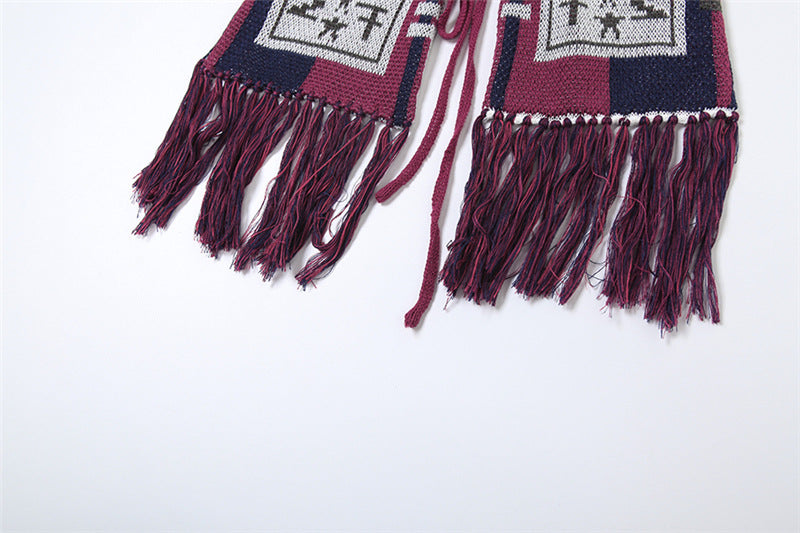 Summer Women Sexy Backless Strappy Tassel Printed Scarf Top 13