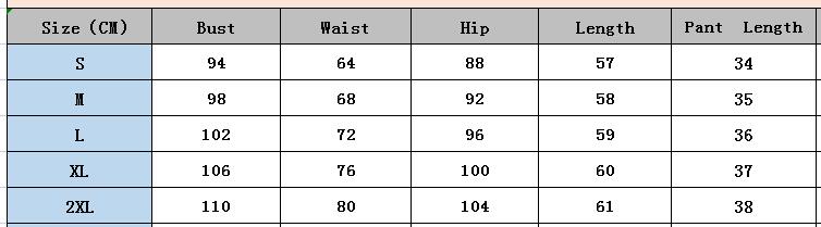 Spring Fashion Casual Print Shirt Shorts Two Piece Set 14