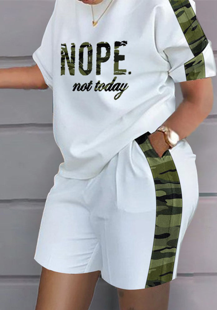 Spring Hip-Hop Street Style Women's Casual Plus-Size Two Piece Shorts Set