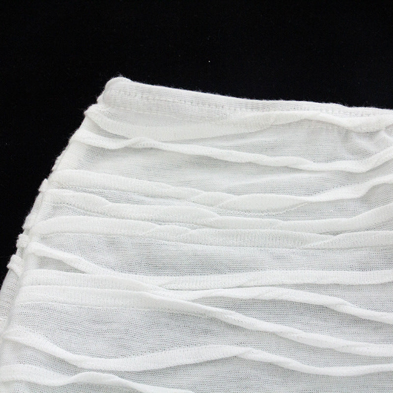 Women Autumn Solid Lace-up Wavy Stripe Crop Top and Pants Two-piece Set 14