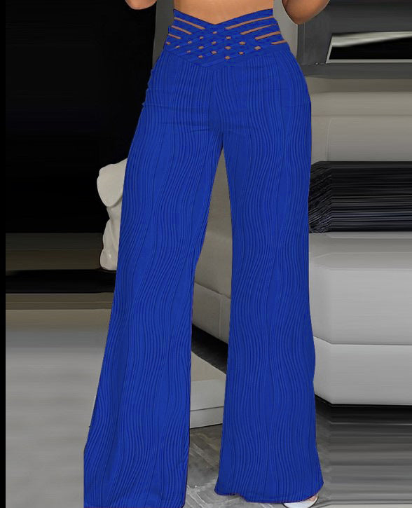 Women high waist wide leg Pant 4