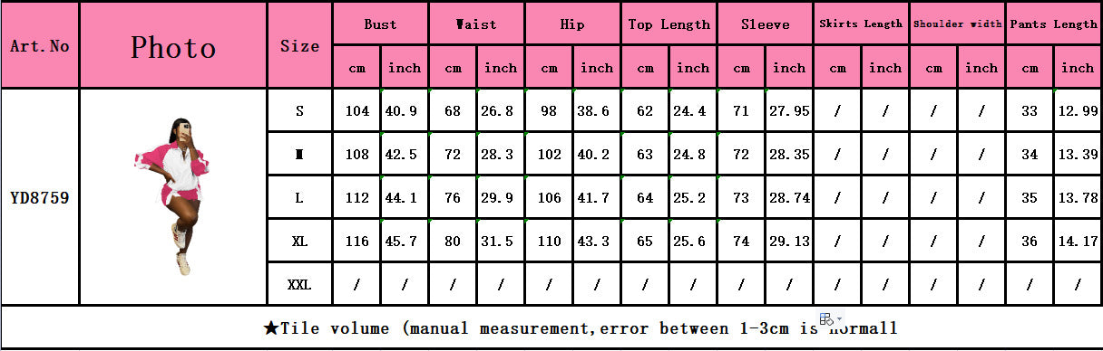 Women's Fashion Casual Multicolor Colorblock Two-Piece Set 12