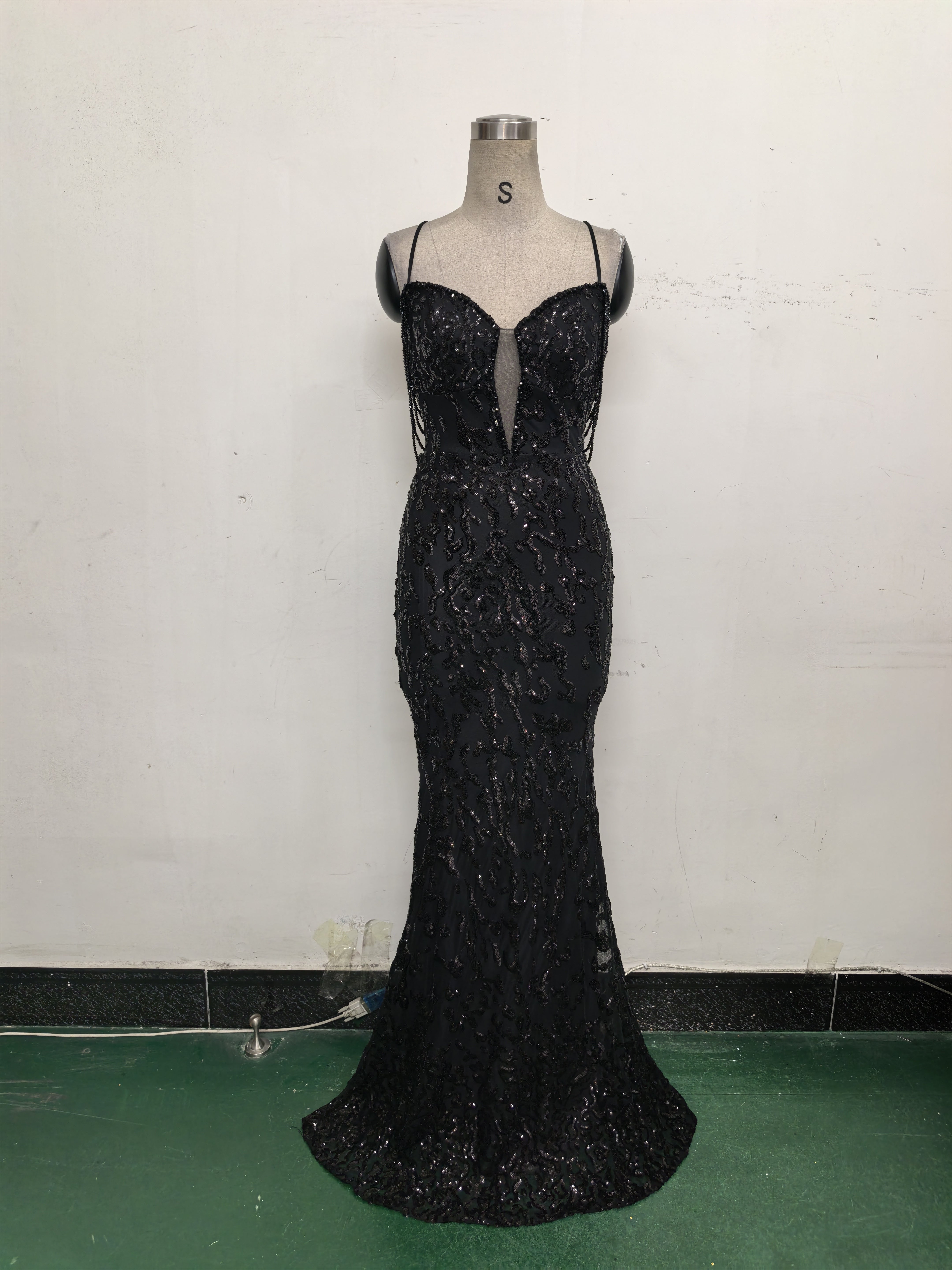 Women crystal diamond sequin embroidery Formal Party evening dress 45