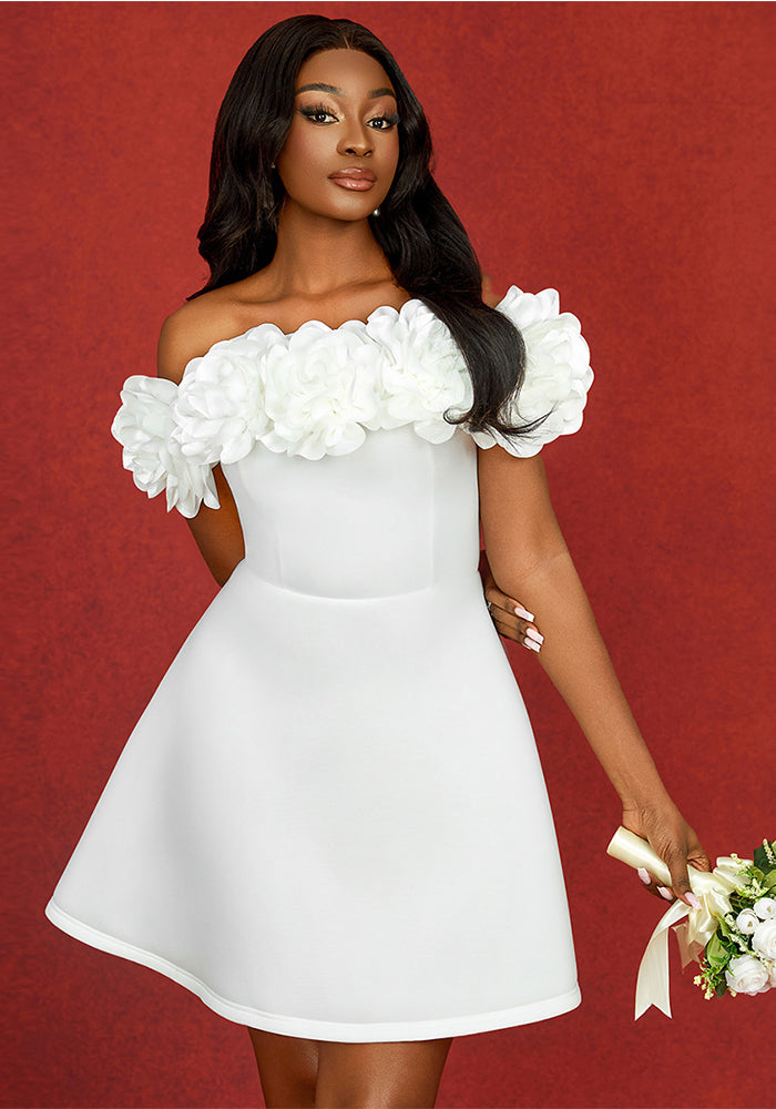 Sweet Off-Shoulder Party Dress Formal A-Line Gown