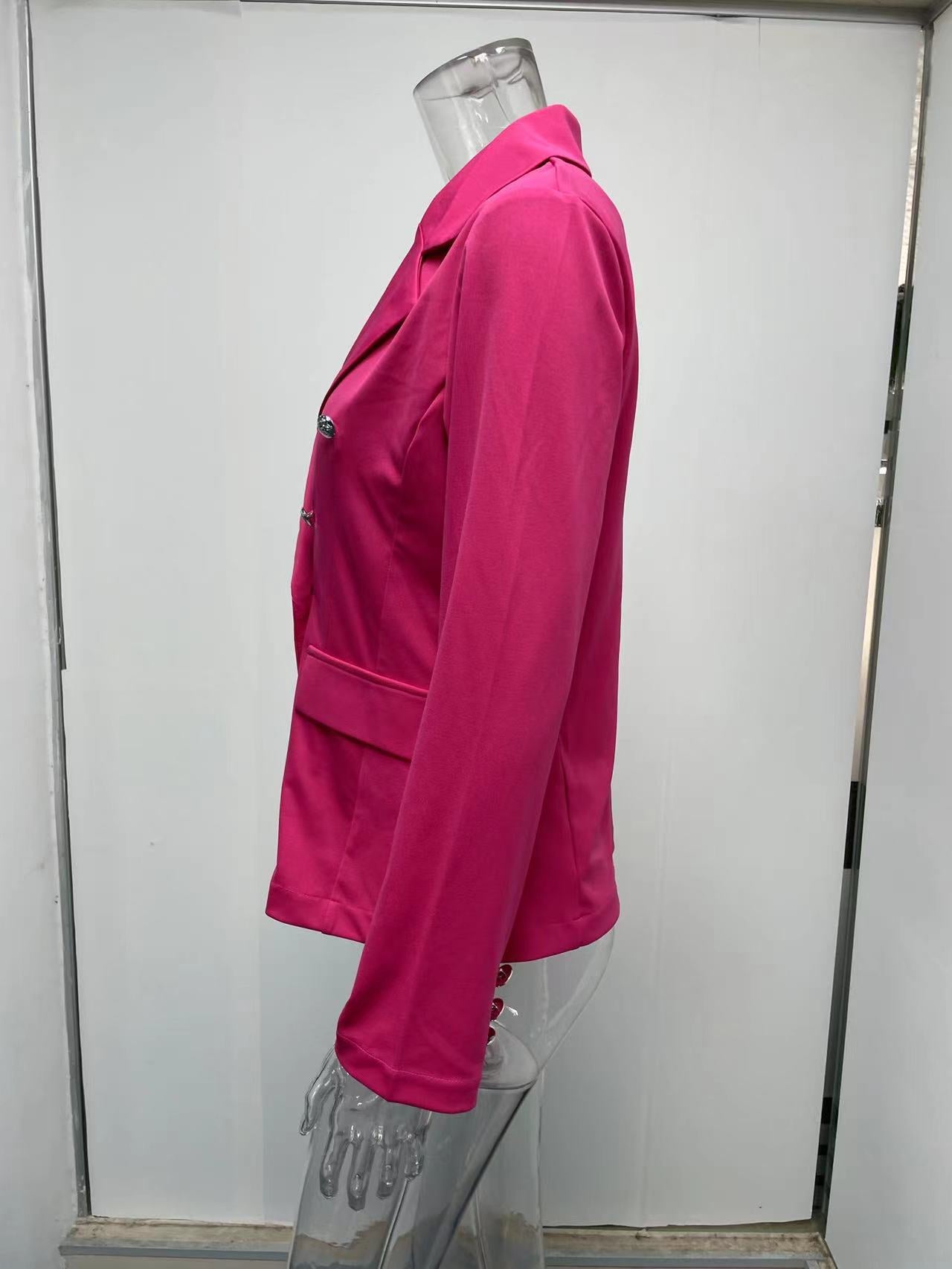 Women Long Sleeve Buttons Blazer 45