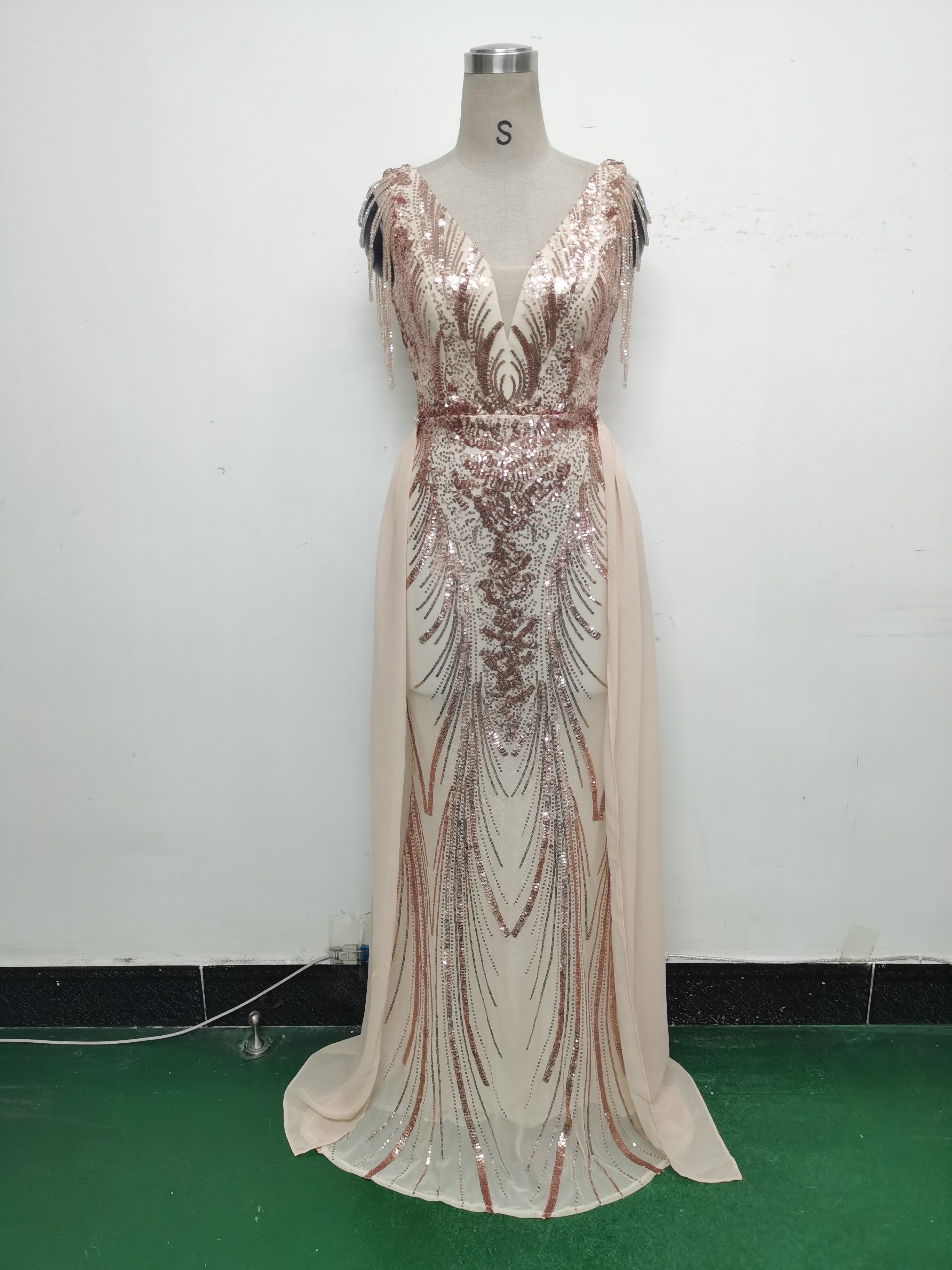 Sexy Rhinestone Chain Sequins Evening Dress 21
